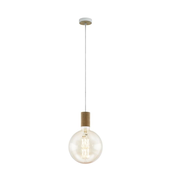 Tavistock Pendant E27 Oak - pendant - Lux Lighting