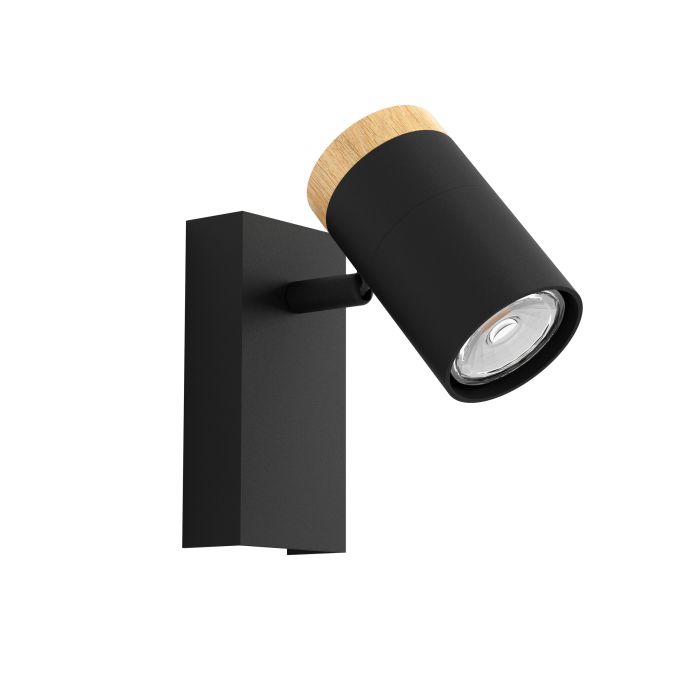 CARTAGENA SP 1X5W LED 4000K BLK/WOOD - wall light - Lux Lighting