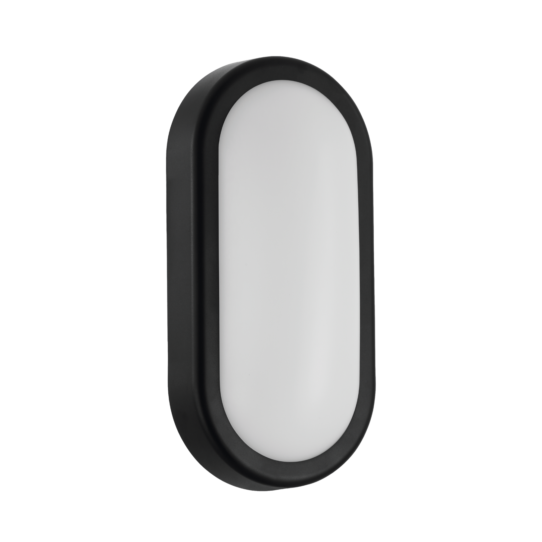 Burleigh Exterior Wall Light 12w Led Tri-col Blk Or Wht Oval - outdoor wall light - Lux Lighting