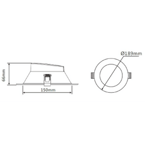 30w Downlight Led Tri Color - downlight - Lux Lighting