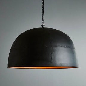 NOIR CEILING PENDANT LARGE BLACK WITH GOLD INTERIOR - pendant - Lux Lighting