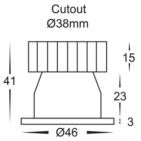 Niche 3W Round Mini Recessed Downlight