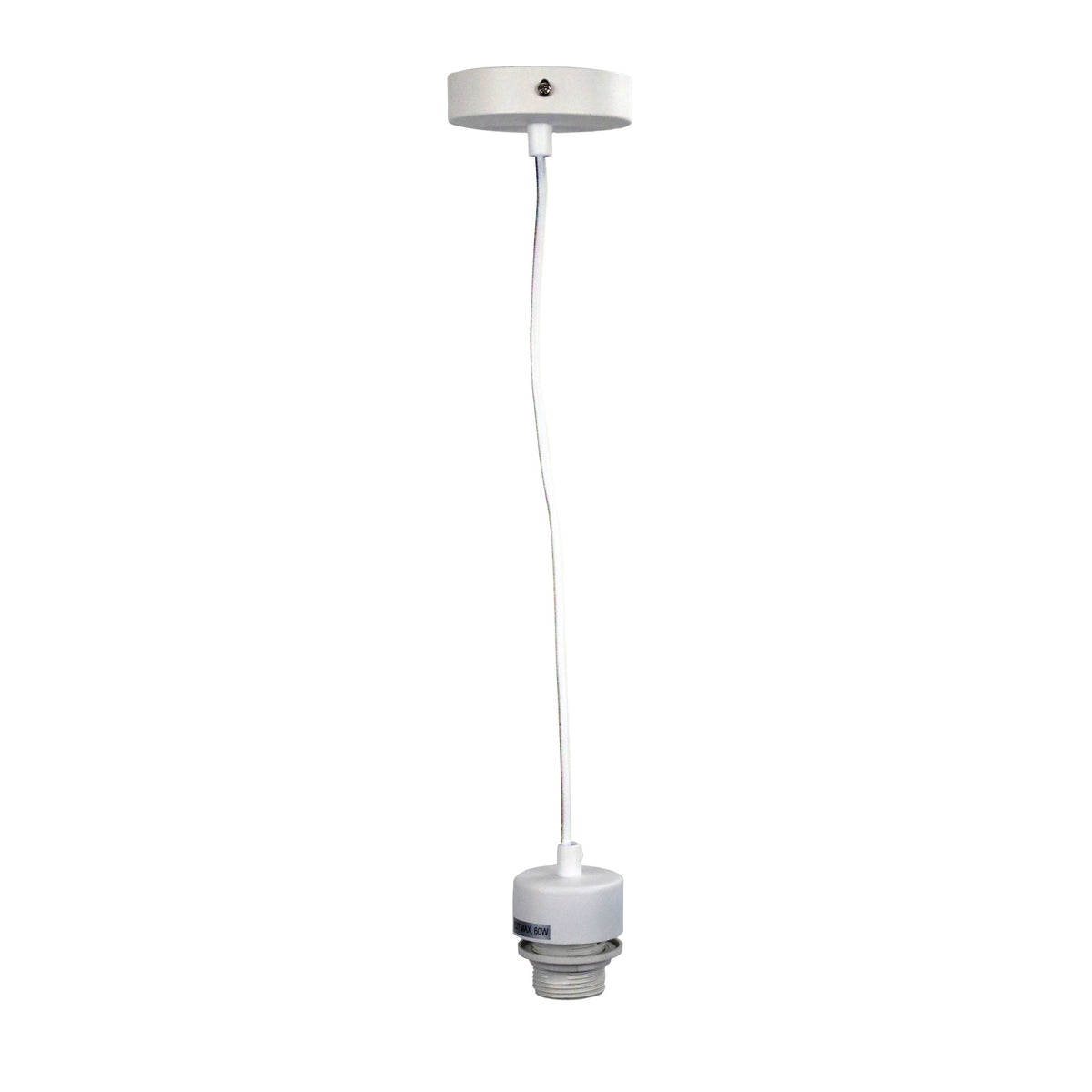 Parti Cord WHITE Suspension White/white Flex E27 - pendant - Lux Lighting