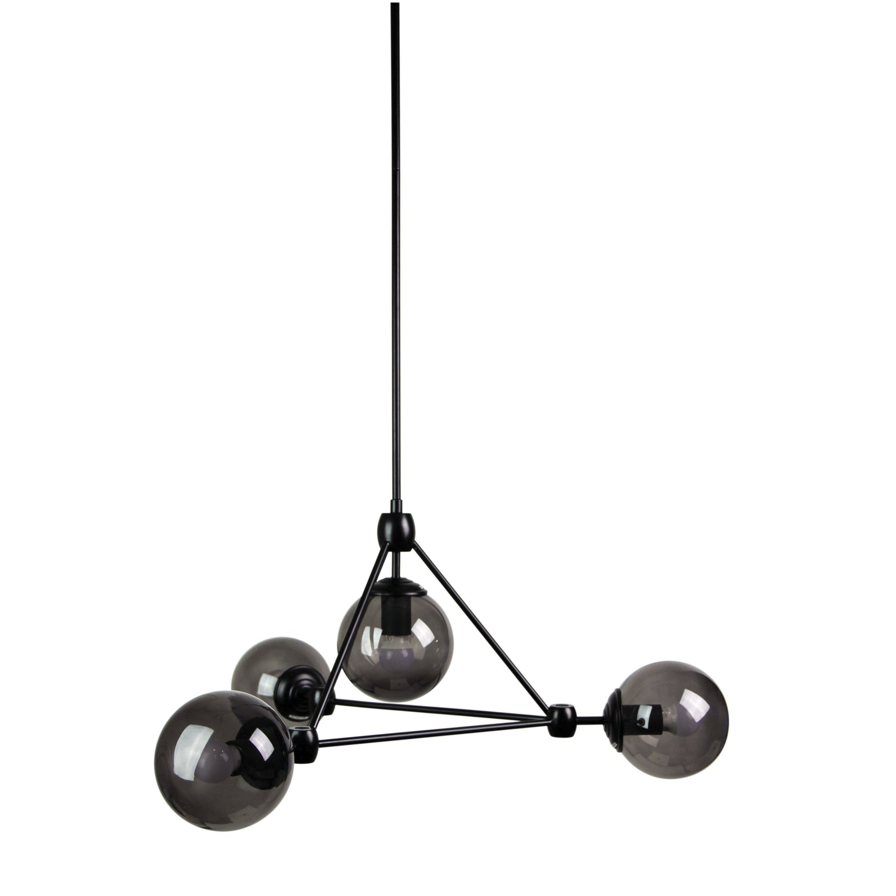 Lunar 4 Light Pendant Smoke / Matt BLACK - pendant - Lux Lighting