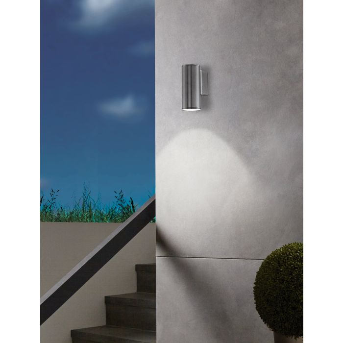 Riga Led Exterior Wall Light 1x3w Gu10 Led 3000k Anth - outdoor wall light - Lux Lighting