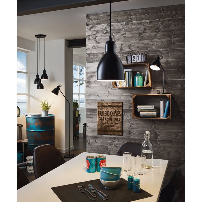 Priddy Pendant E27 Blk - pendant - Lux Lighting