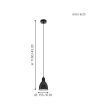 Priddy Pendant E27 Blk - pendant - Lux Lighting