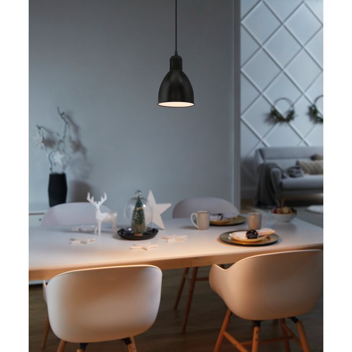 Priddy Pendant E27 Blk - pendant - Lux Lighting