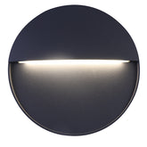 Wall Light - Round Eye Lid - Black - outdoor wall light - Lux Lighting