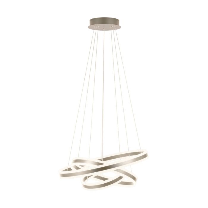 Tonarella 177w Led Champagne 3 Ring Pendant - pendant - Lux Lighting