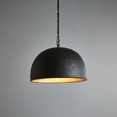 NOIR CEILING PENDANT SMALL BLACK WITH GOLD INTERIOR - pendant - Lux Lighting