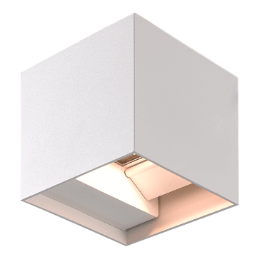 SQR U/DOWN WALL LIGHT - WHITE - outdoor wall light - Lux Lighting