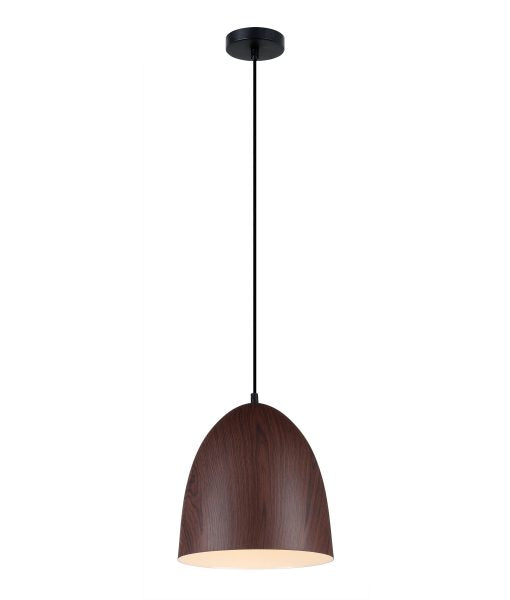 LIGNA Pendant Es Black / Walnut Oblong - pendant - Lux Lighting