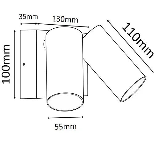 DOUBLE ADJUSTABLE WITH SENSOR BKSQUARE BASE WHITE