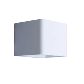 LONDON: LED Interior Matte White Cube Up/Down Wall Light