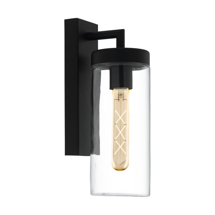 Bovolone Exterior Wall Light 1x60w E27 Blk - outdoor wall light - Lux Lighting