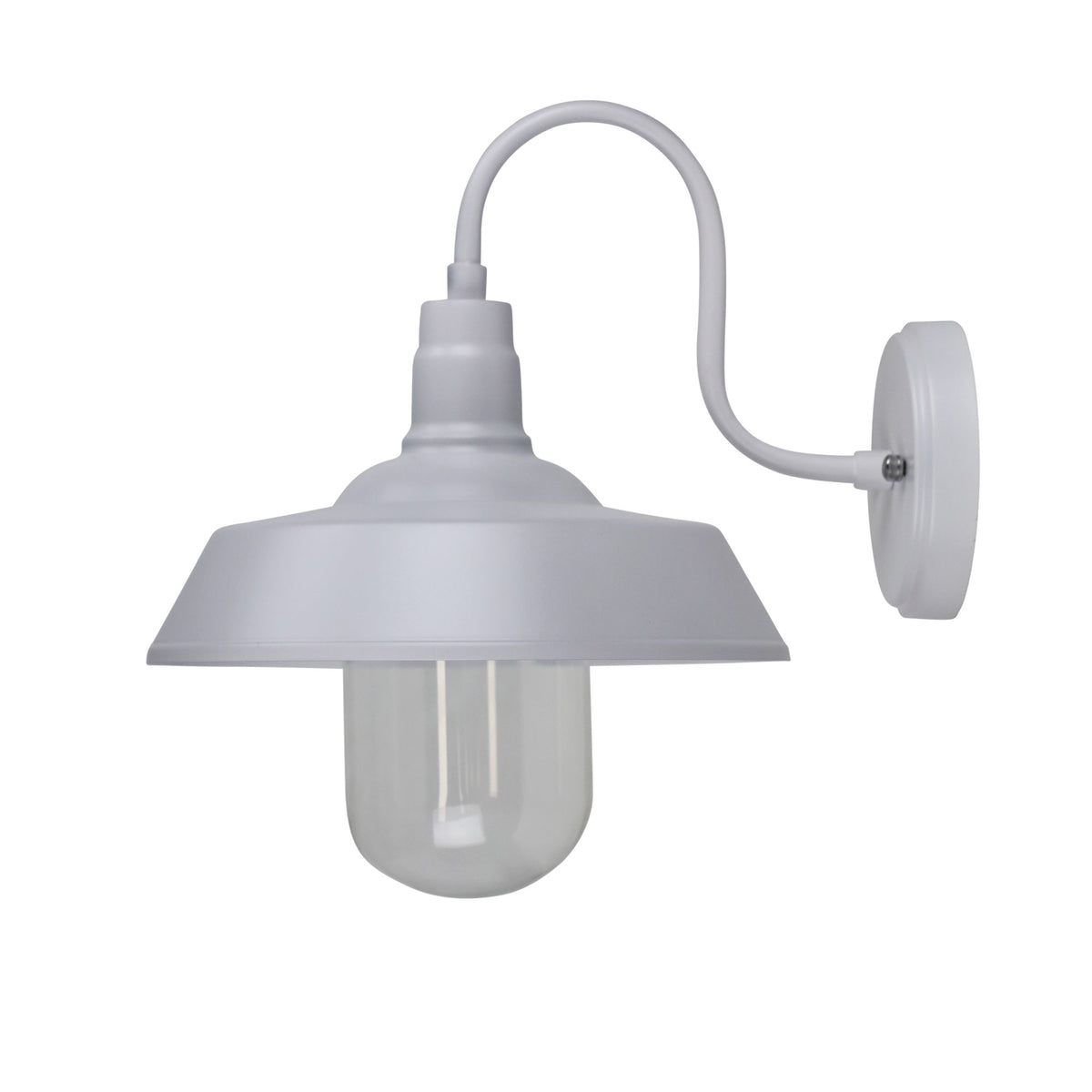 Hudson Exterior Wall Light White - outdoor wall light - Lux Lighting