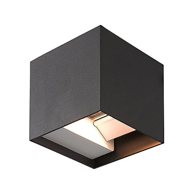 SQR U/DOWN WALL LIGHT BK - outdoor wall light - Lux Lighting