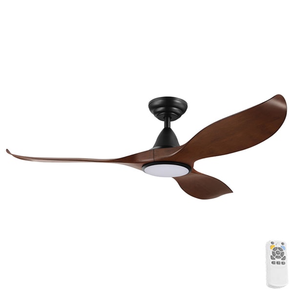 Noosa 60 Dc Fan 18w Led Tri-col Aged Elm/blk - Ceiling Fan - Lux Lighting