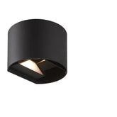 Round U/down BLACK CCT LED Dimm wall light - outdoor wall light - Lux Lighting