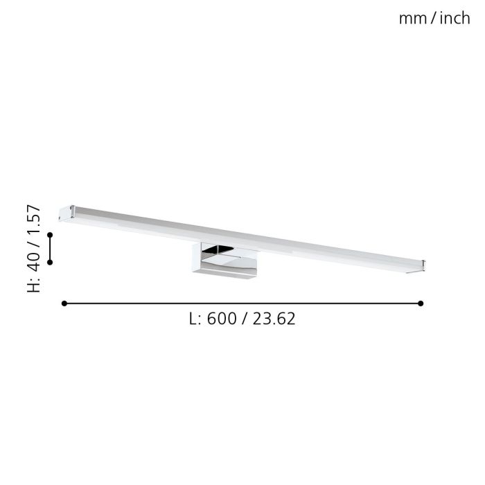 Pandella1 11w Led CHR 4000k 600mm - wall light - Lux Lighting