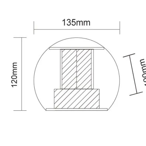 Rnd U/down Wall Light White - outdoor wall light - Lux Lighting