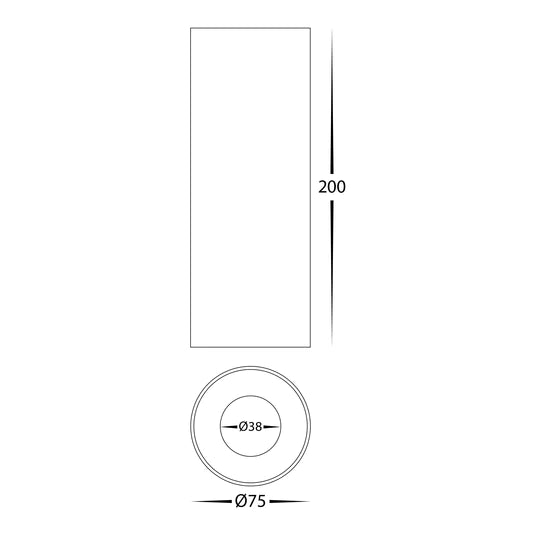 Nella BLACK - EXT 7w Surface Mounted LED Downlight - Ceiling mount - Lux Lighting