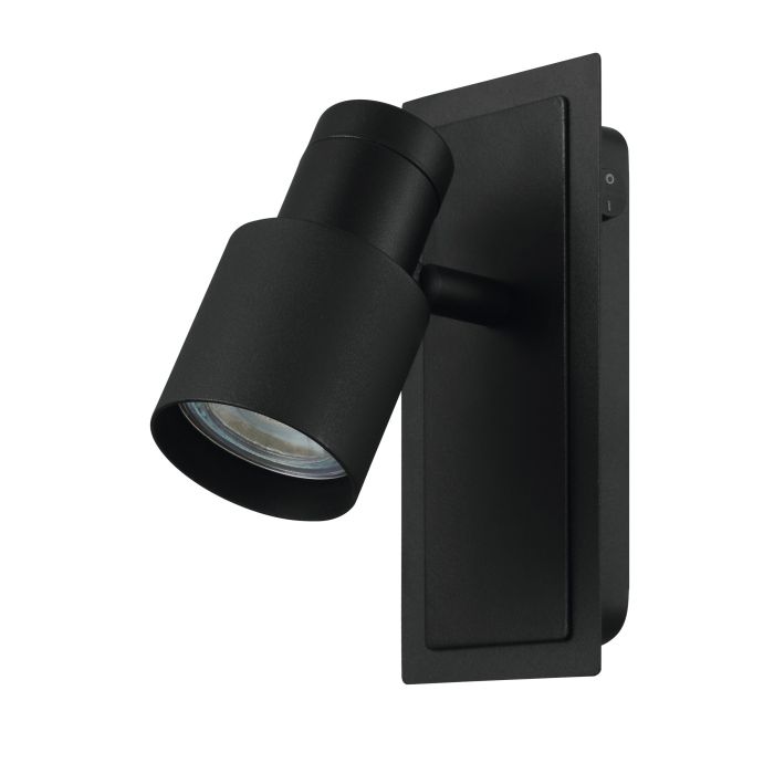 Davida 2 Spotlight 1x5w Gu10 Led 4000k Blk - wall light - Lux Lighting