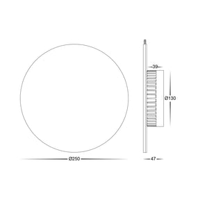 Halo White TRI Colour 18w LED Wall Light 240v