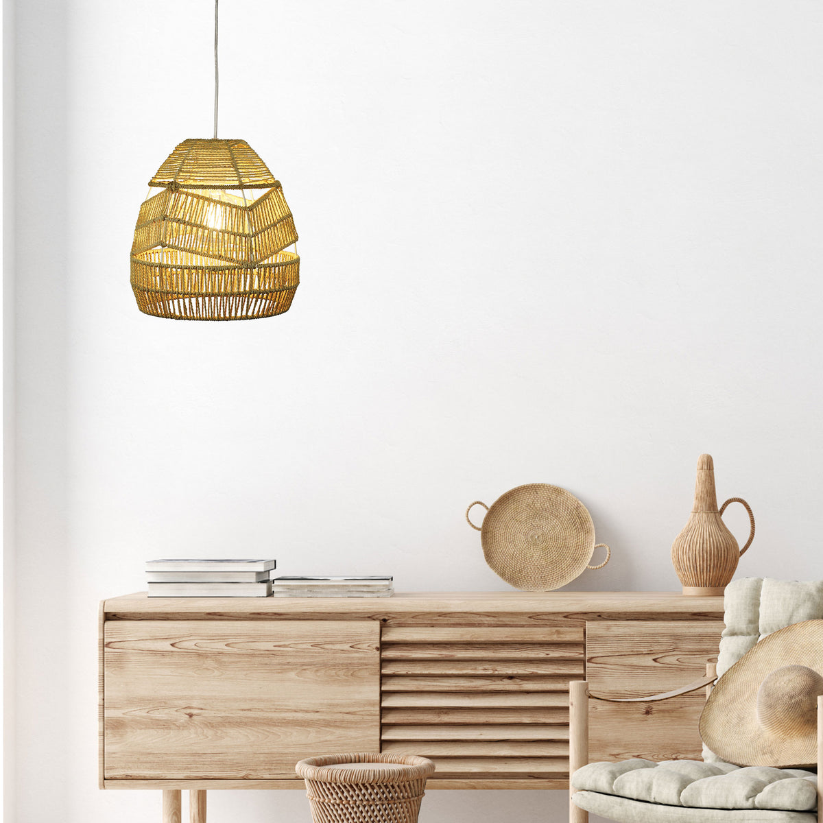 Kupang.30 Natural String Shade Only - pendant - Lux Lighting