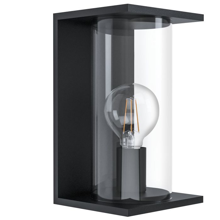 Cascinetta Ext W/l 1x40w E27 Blk - outdoor wall light - Lux Lighting