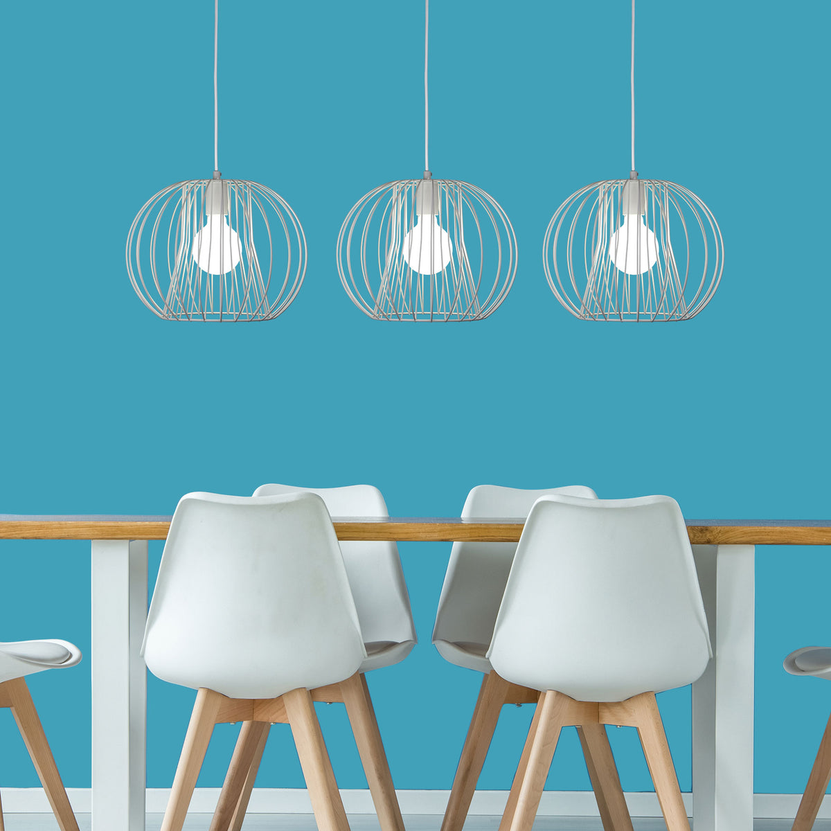 Malo.35 White Wire Pendant - pendant - Lux Lighting