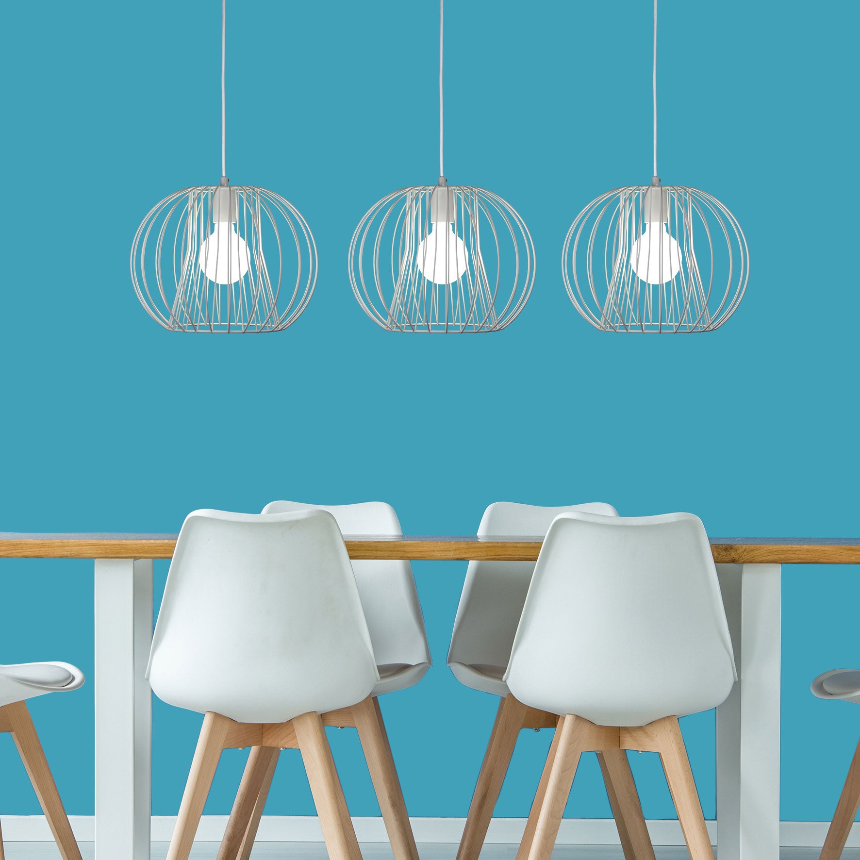 Malo.35 White Wire Pendant - pendant - Lux Lighting