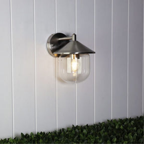 Monza Stainless Steel Exterior wall light IP54 - outdoor wall light - Lux Lighting