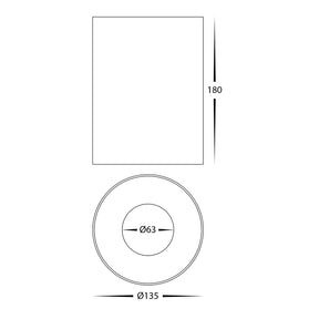 Nella White 24w Surface Mounted LED Downlight - Ceiling mount - Lux Lighting