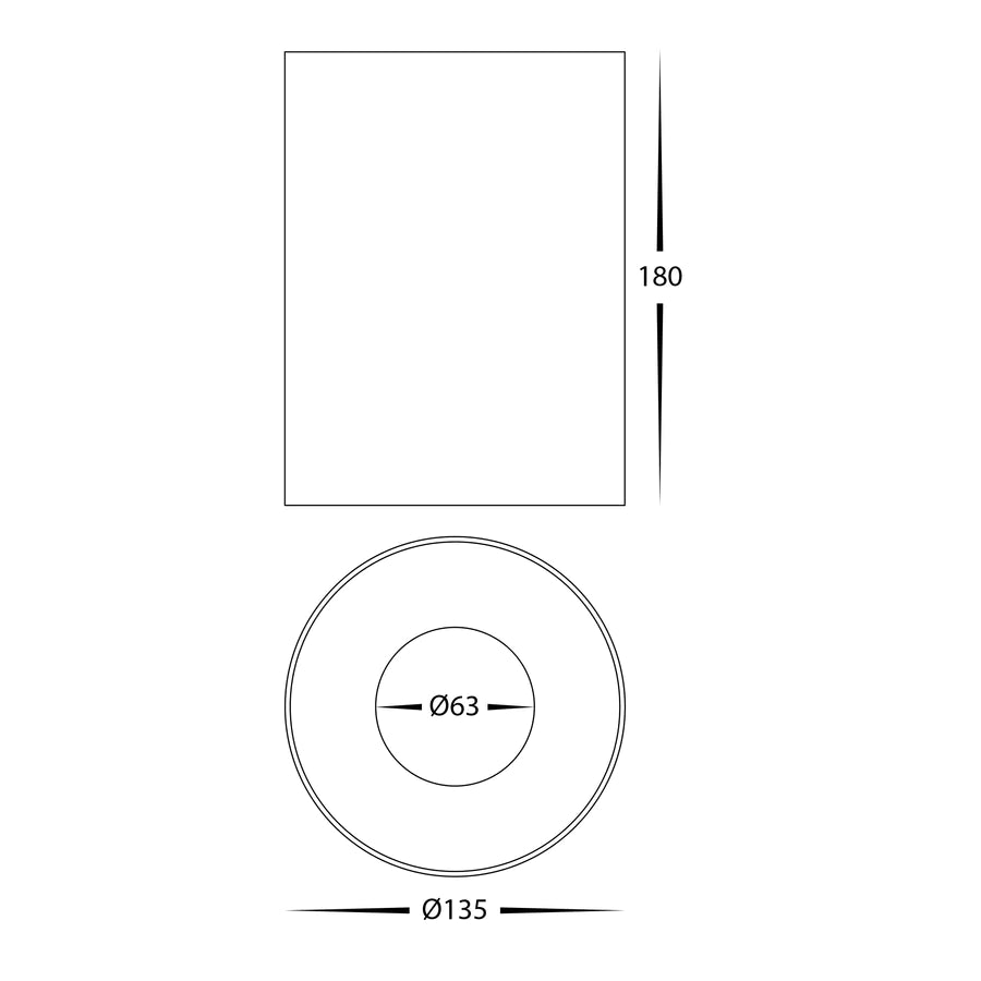 Nella White 24w Surface Mounted LED Downlight - Ceiling mount - Lux Lighting