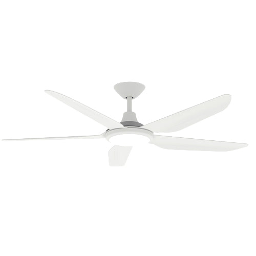 Storm DC 52 White All ABS - LED CCT 18W Light - Ceiling Fan - Lux Lighting