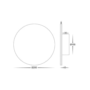 Halo Black TRI Colour 12W LED Wall Light 240V