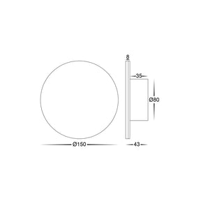 Halo White TRI Colour 7W LED Wall Light 240V