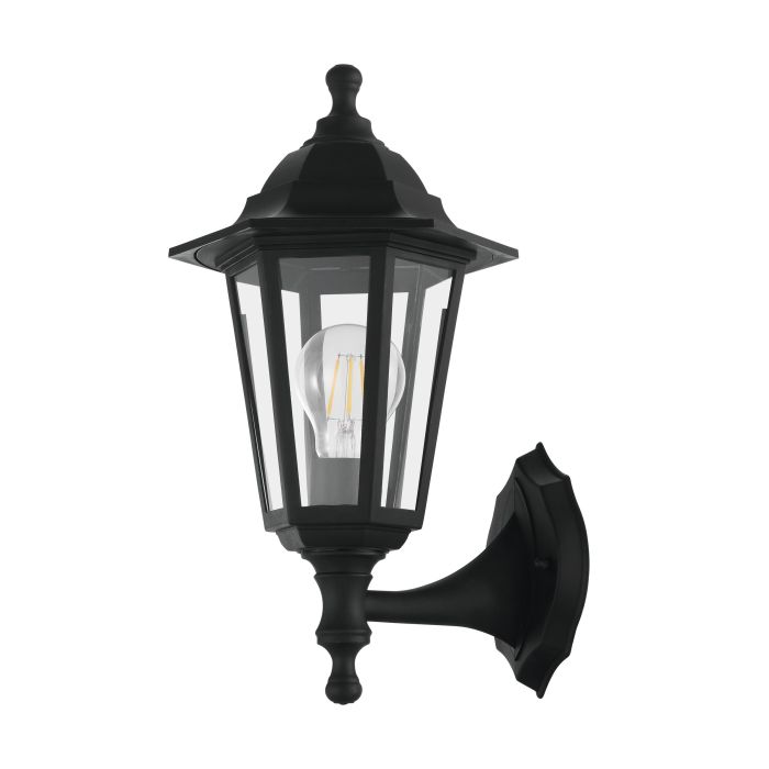 Duanera Exterior Wall Light 1x28w E27 Blk - outdoor wall light - Lux Lighting