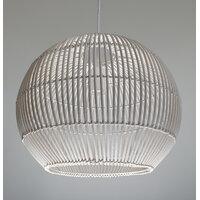 Rattan Pendant White - pendant - Lux Lighting