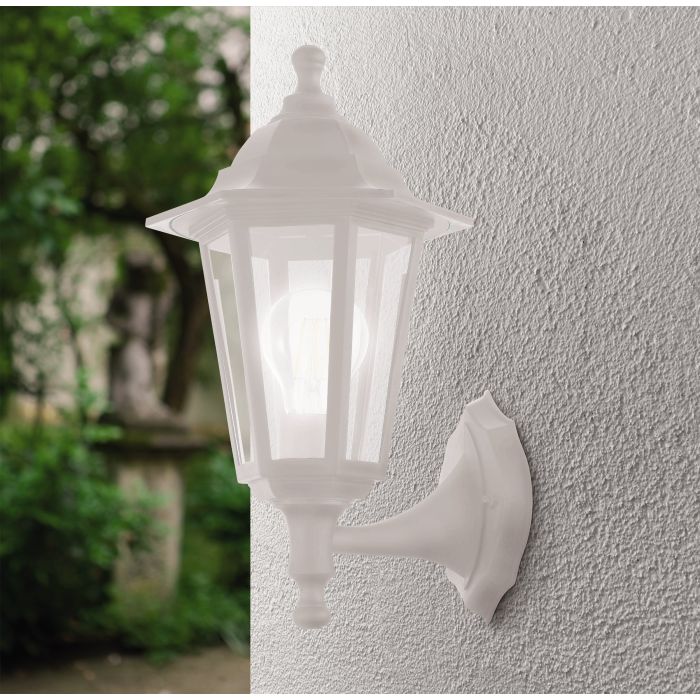 Duanera Exterior Wall Light 1x28w E27 Wht - outdoor wall light - Lux Lighting