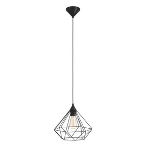 Tarbes Pendant 1x60w E27 Black Large - pendant - Lux Lighting