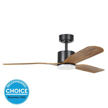 Iluka 52 Dc Fan 18w Led Tri-col Blk/wood - Ceiling Fan - Lux Lighting