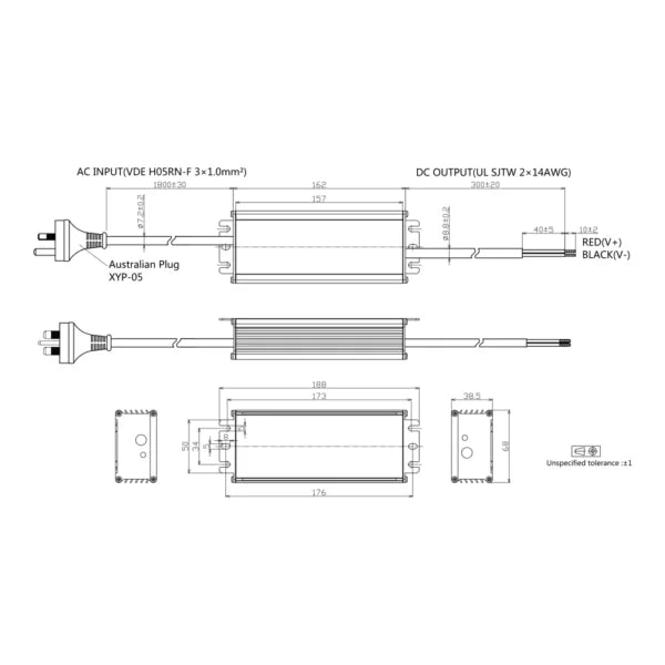 200W 12V DC 16.7A LED Driver