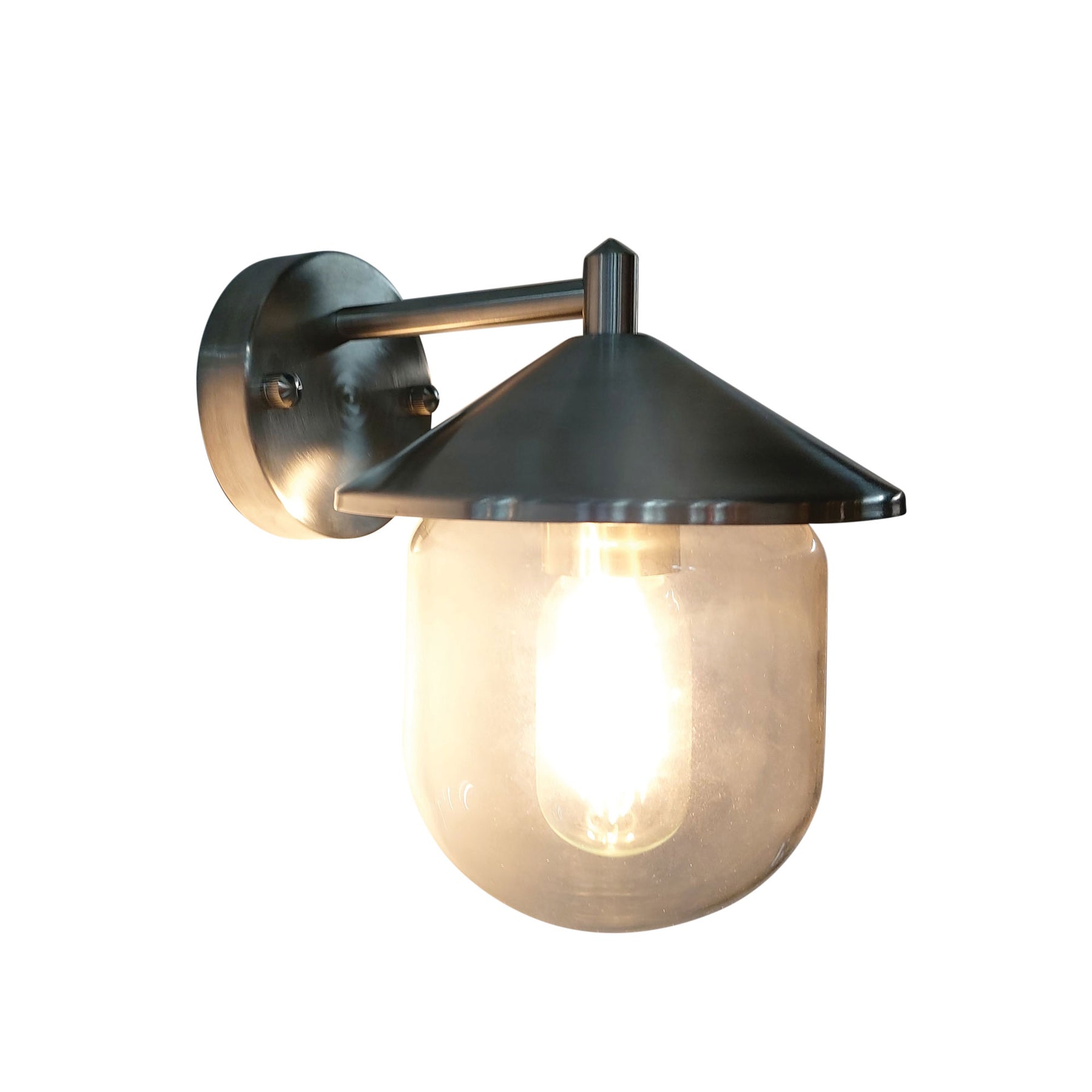 Monza Stainless Steel Exterior wall light IP54 - outdoor wall light - Lux Lighting