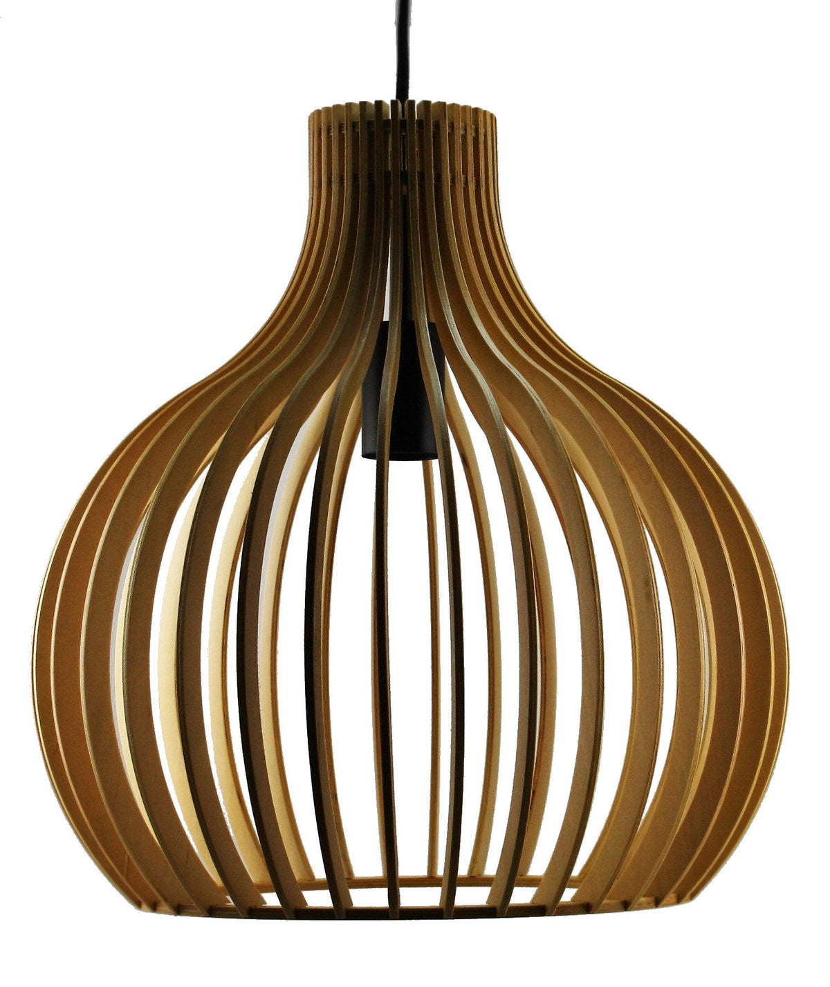 Large Wood Pendant - pendant - Lux Lighting