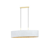 Tamaresco H/l 2x40w E27 Brs Matt/wht Oval - pendant - Lux Lighting