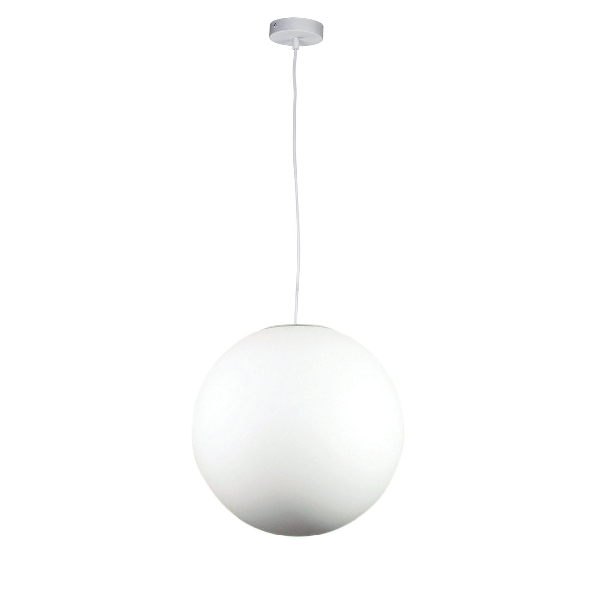 Phase 40cm Opal Acrylic White Pend - pendant - Lux Lighting