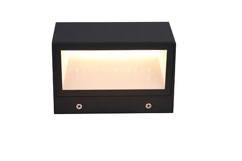 Wall Light 15w LED Rectangular Black - outdoor wall light - Lux Lighting